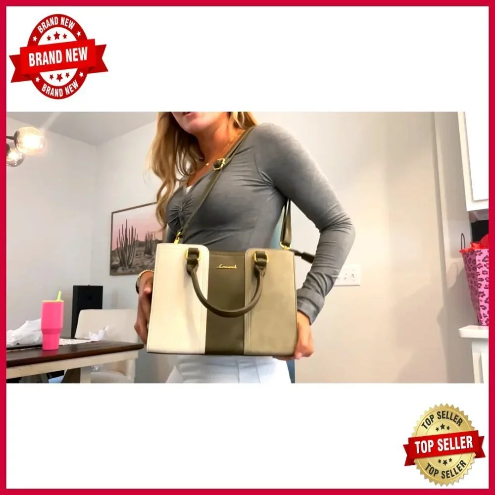 Vintage Leather Shoulder Handbag Small Satchel Tote Crossbody Work Purse